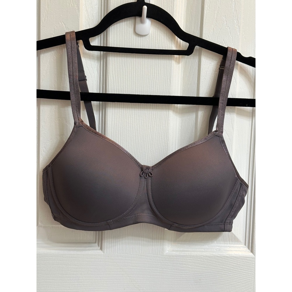 Amoena Mara SB 44023 Mastectomy Pocketed Bra Dark Grey 34A